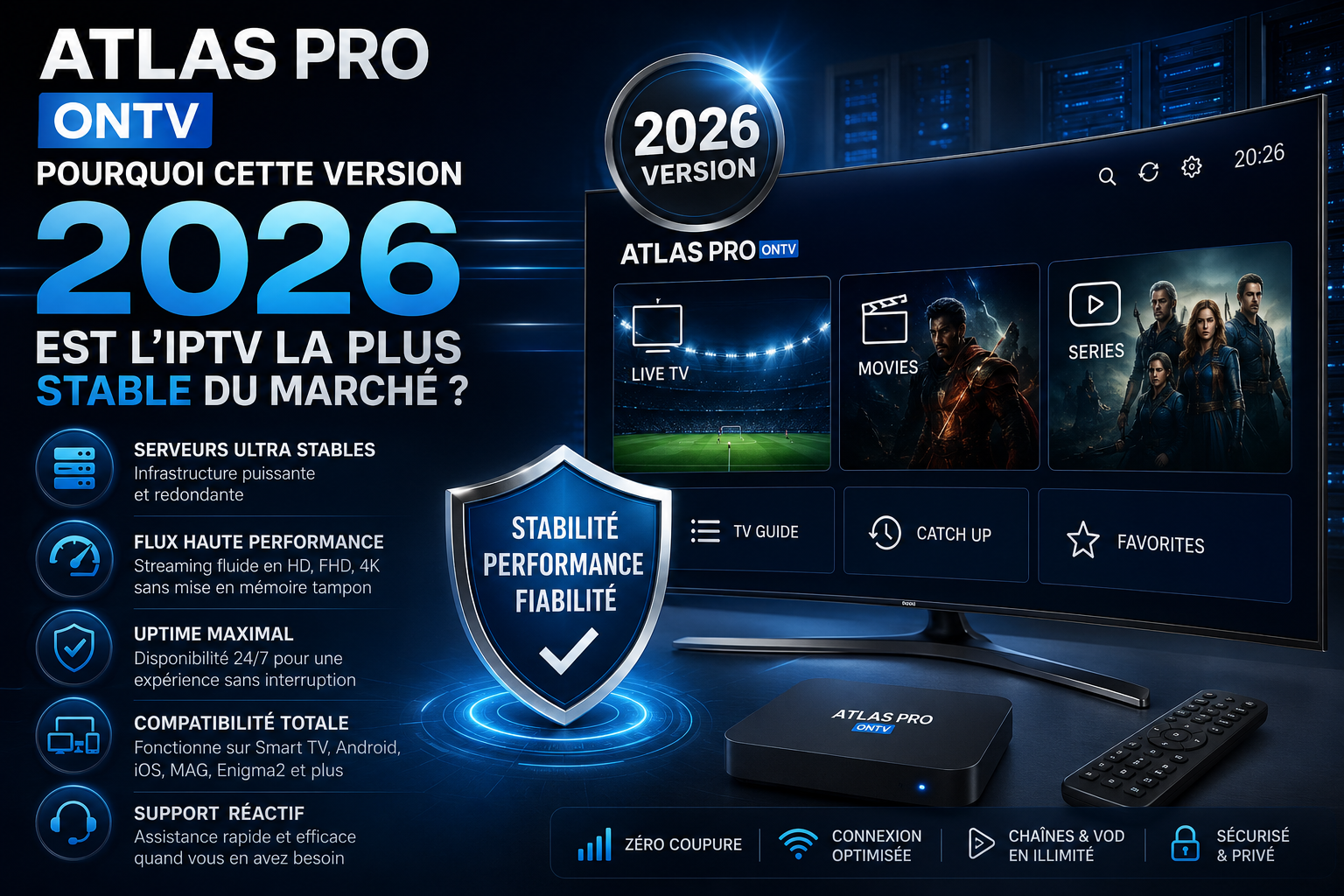Atlas pro ontv Pourquoi cette version 2026 est l’IPTV la plus stable du marché